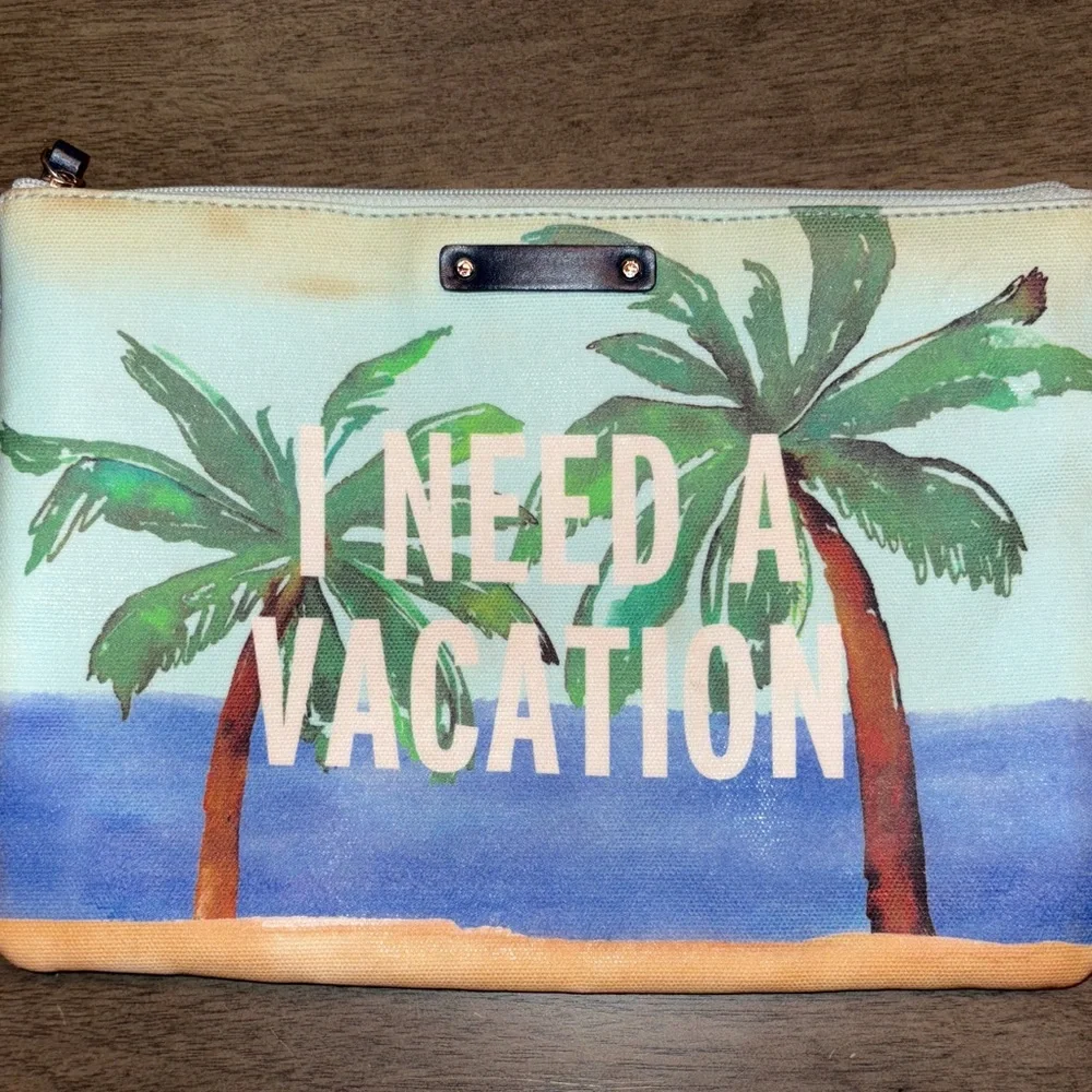 Kate Spade I Need A Vacation Blue and Green Tote Bag Set - Picture 3 of 16
